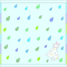 わたしのワンピース ミニタオル 雨模様(PL456300)